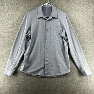 Lululemon Commission Long Sleeve Shirt Men Size Medium Light Blue Casual